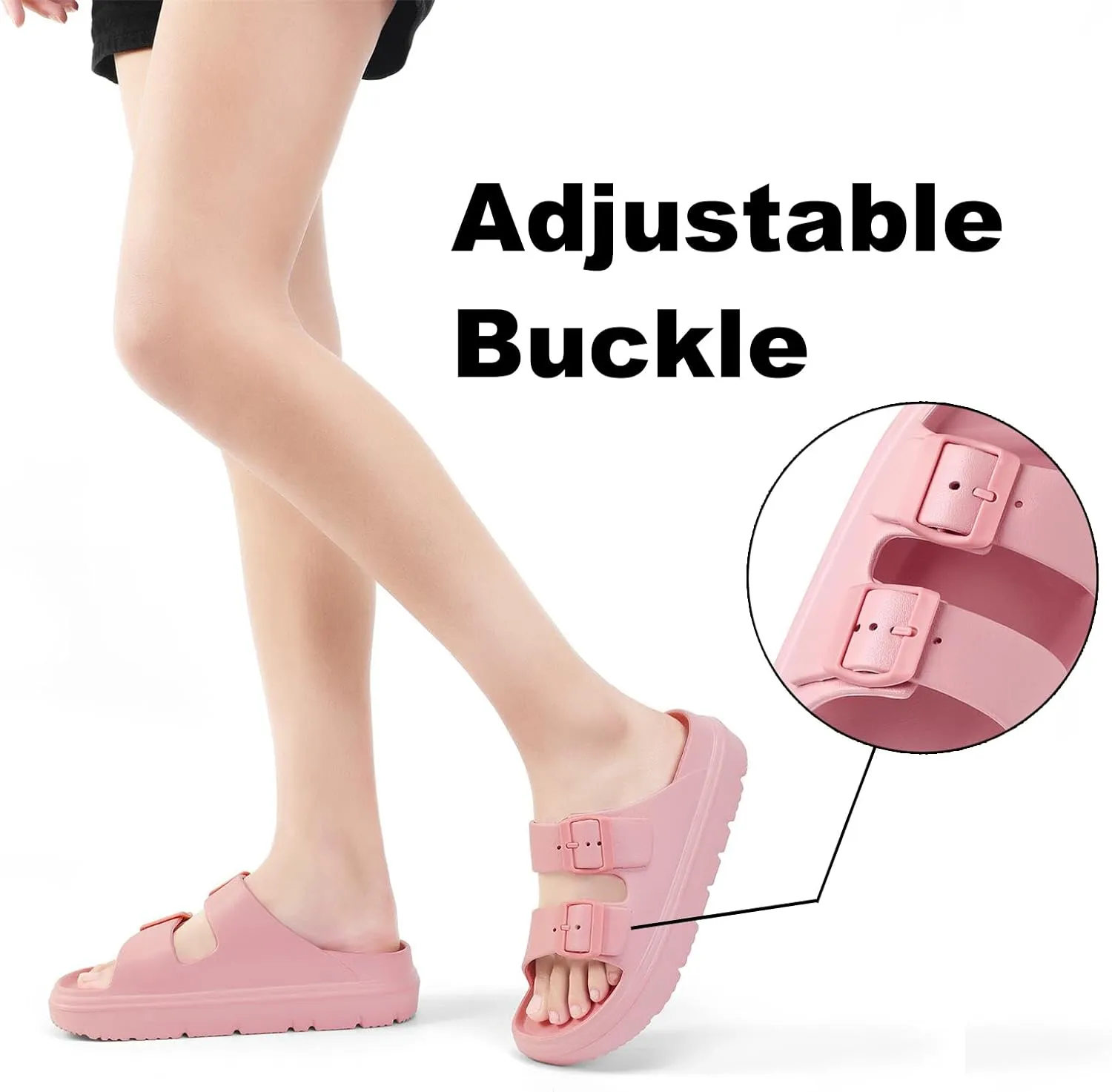 Women's Platform & Wedge Sandals with Arch Support for Woman Slides Comfort Lightweight Outdoor Slippers Ultra Cushion