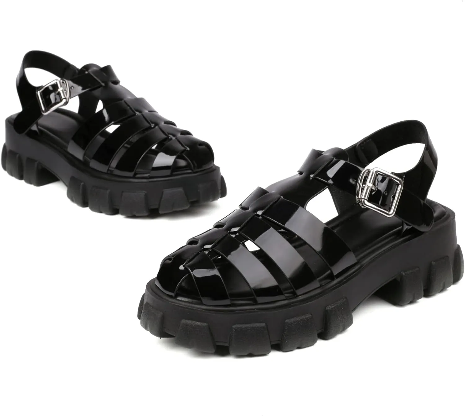 Women's Platform Sandals Wide Chunky Sandals Lug Sole Fisherman Summer Sandals