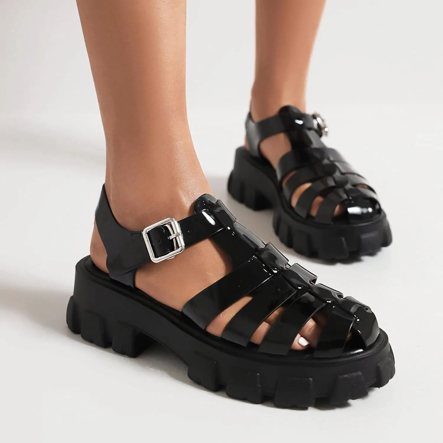 Women's Platform Sandals Wide Chunky Sandals Lug Sole Fisherman Summer Sandals