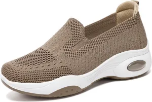 Women's Platform Shoes Flying Weaving Slip On Sneakers Lightweight Comfortable Loafers for Women Casual Breathable Outdoor Walking Shoes