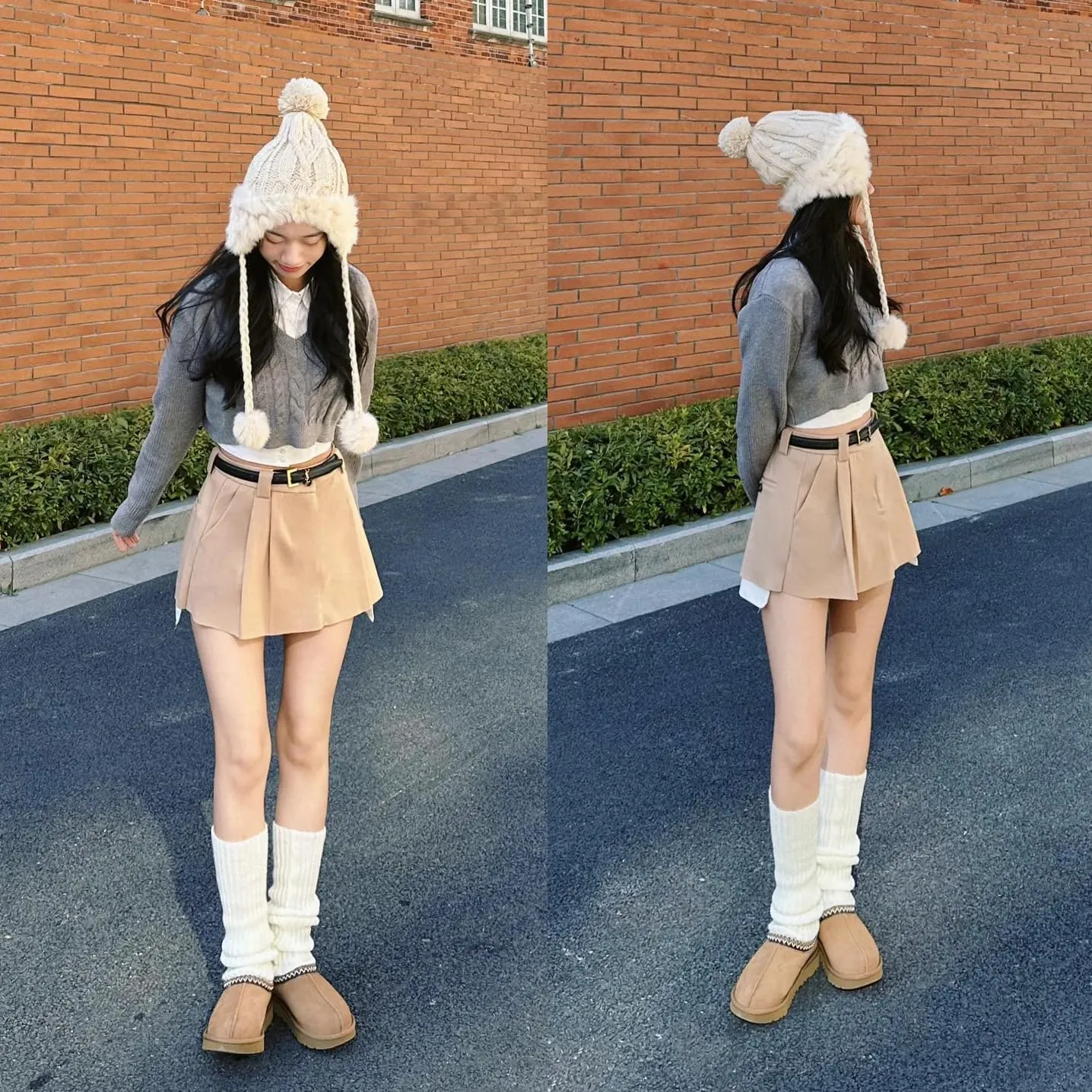 Women's Platform Slippers Women Mini Boots Short Ankle Boot Fur Fleece Lined Slipper for Women Platform Slippers