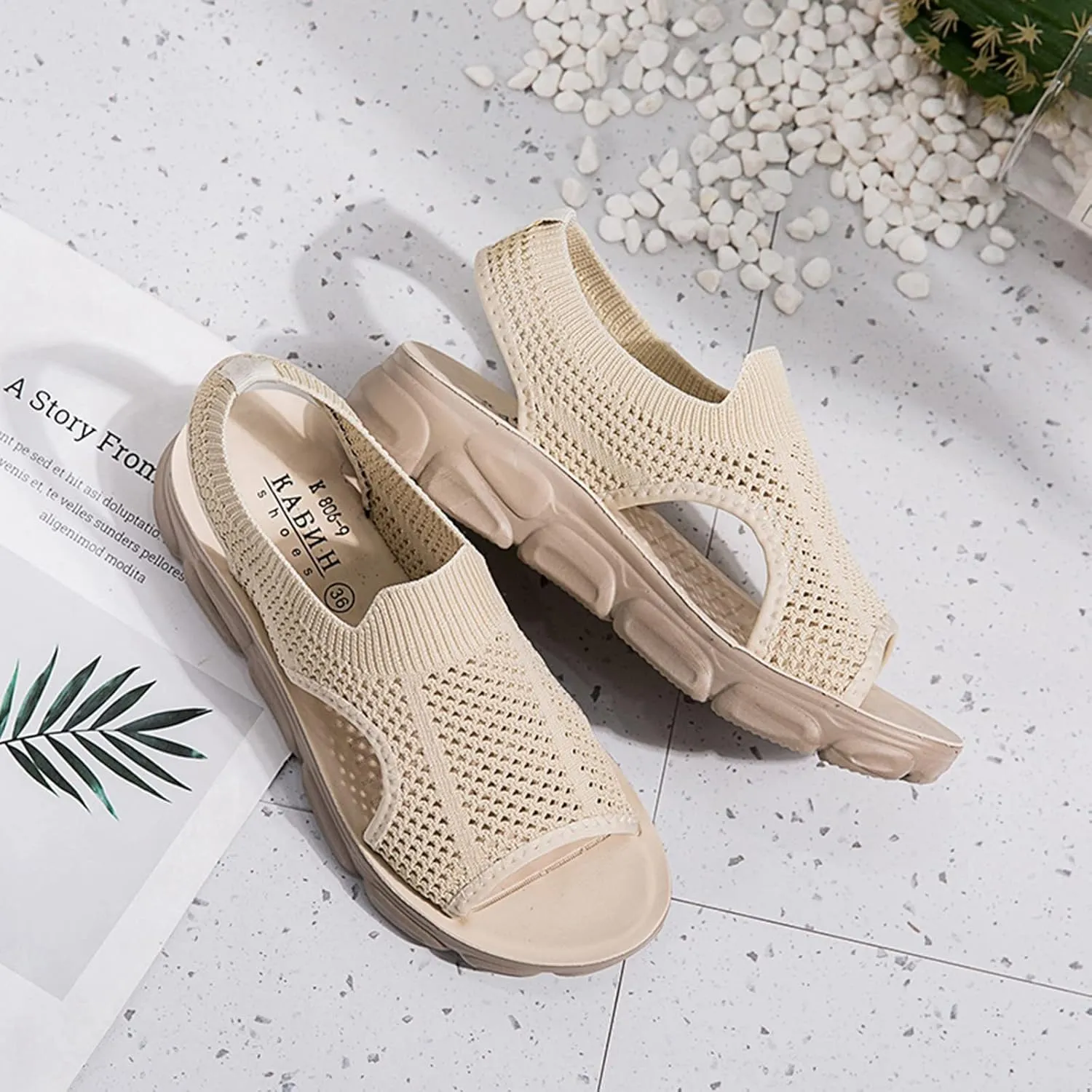 Womens Platform Wedge Sandals Dressy Summer Shoes Comfortable Ankle Strap Open Toe Boho Espadrille Slides for Casual Beach Walking Outdoor Activities Orthopedic Shoes for Women