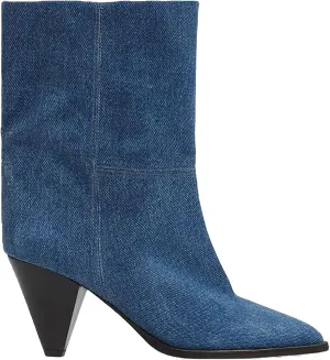 Women's Pointed Toe Ankle Boots High Heel Booties Fashion Chunky Heel Mid Calf Boots Dress Winter Comfy Warm Relaxed Slouchy Warm Casual Suede