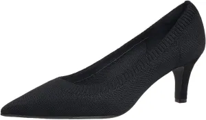 Women's Pumps Kitten Heel Pump Shoes Pointed Toe Knit Comfortable Casual Party Dressy Low Heel Dress Shoes