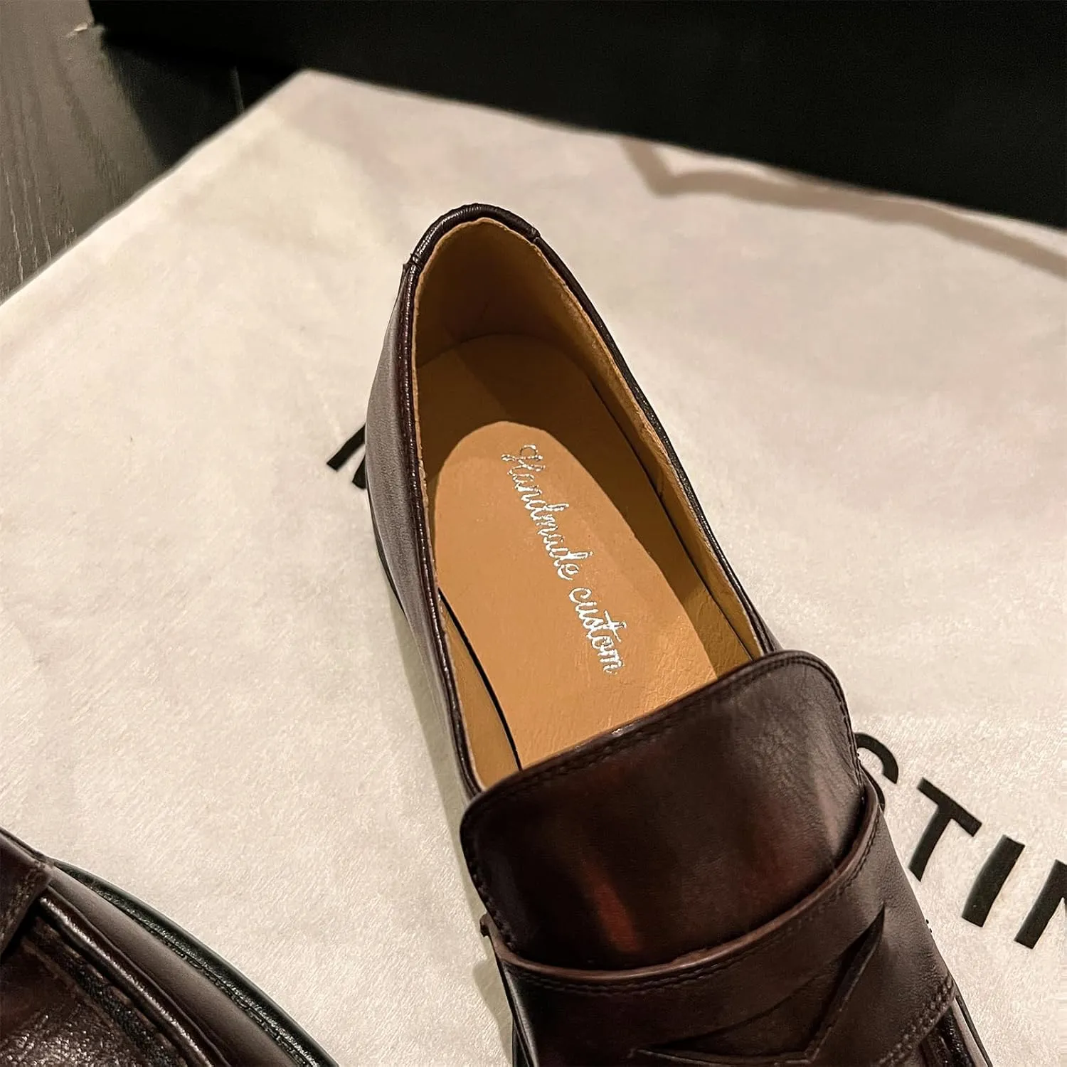 Women's Retro Platform Round Closed Toe Pumps Pull-On Chunky Low Heeled Loafers Office Work Casual Fashion Business Student Dress Shoes All Weather Daily Wear Concise Flats