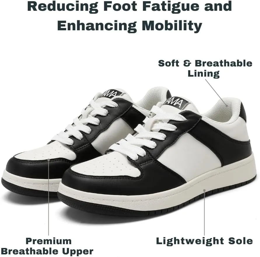 Womens Retro Sneakers, Comfortable Walking Shoes, Non-Slip Casual Tennis Shoes for Running Travel Work