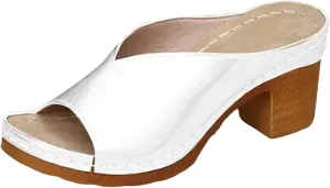 Womens Sandals Platform Chunky Heels Sandals 2025 Summer Block Open Toe for Women Dress Party Wedding Shoes Classic Casual Slip on Dressy Shoes 2025