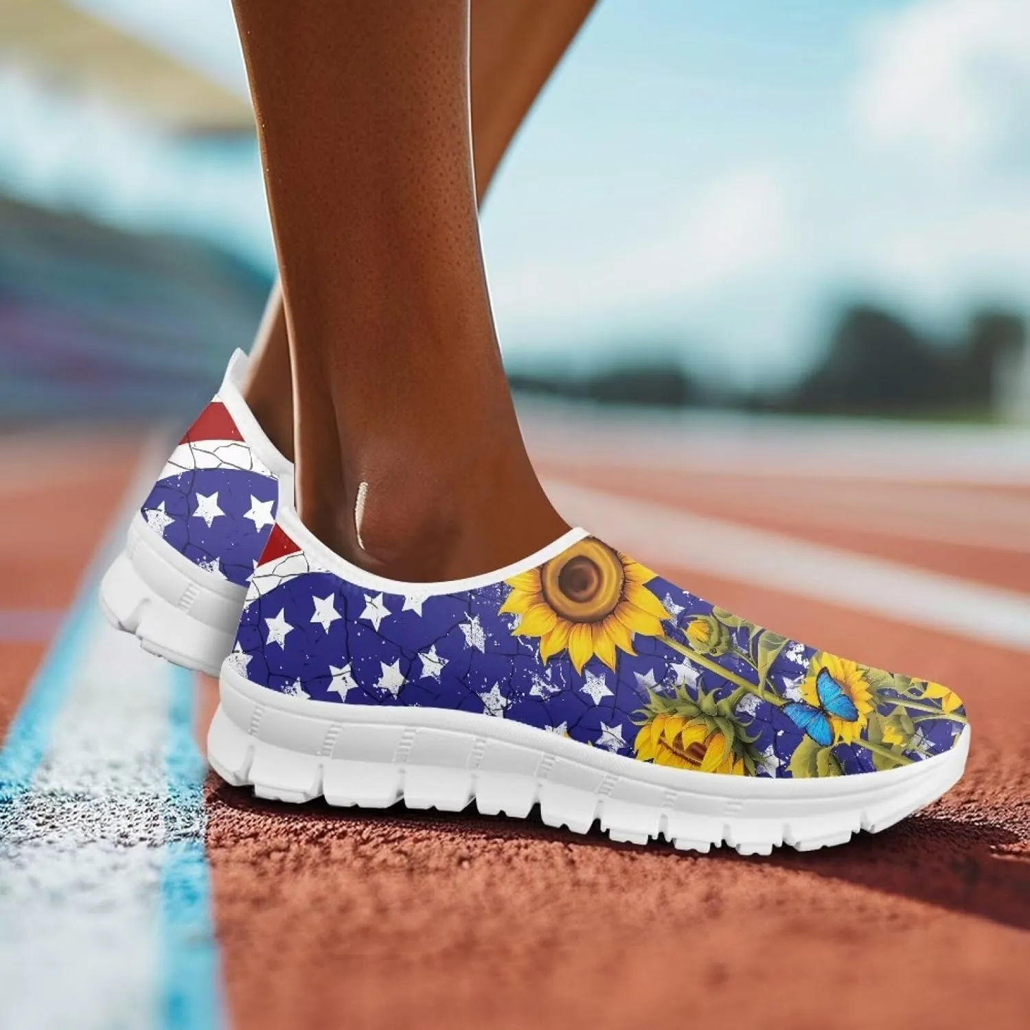 Women's Shoes Fashion Casual Cozy Slip-On Low Top Non-Slip Loafers Running Exercise Workout Tennis Sneaker for Women US 5.5-11.5