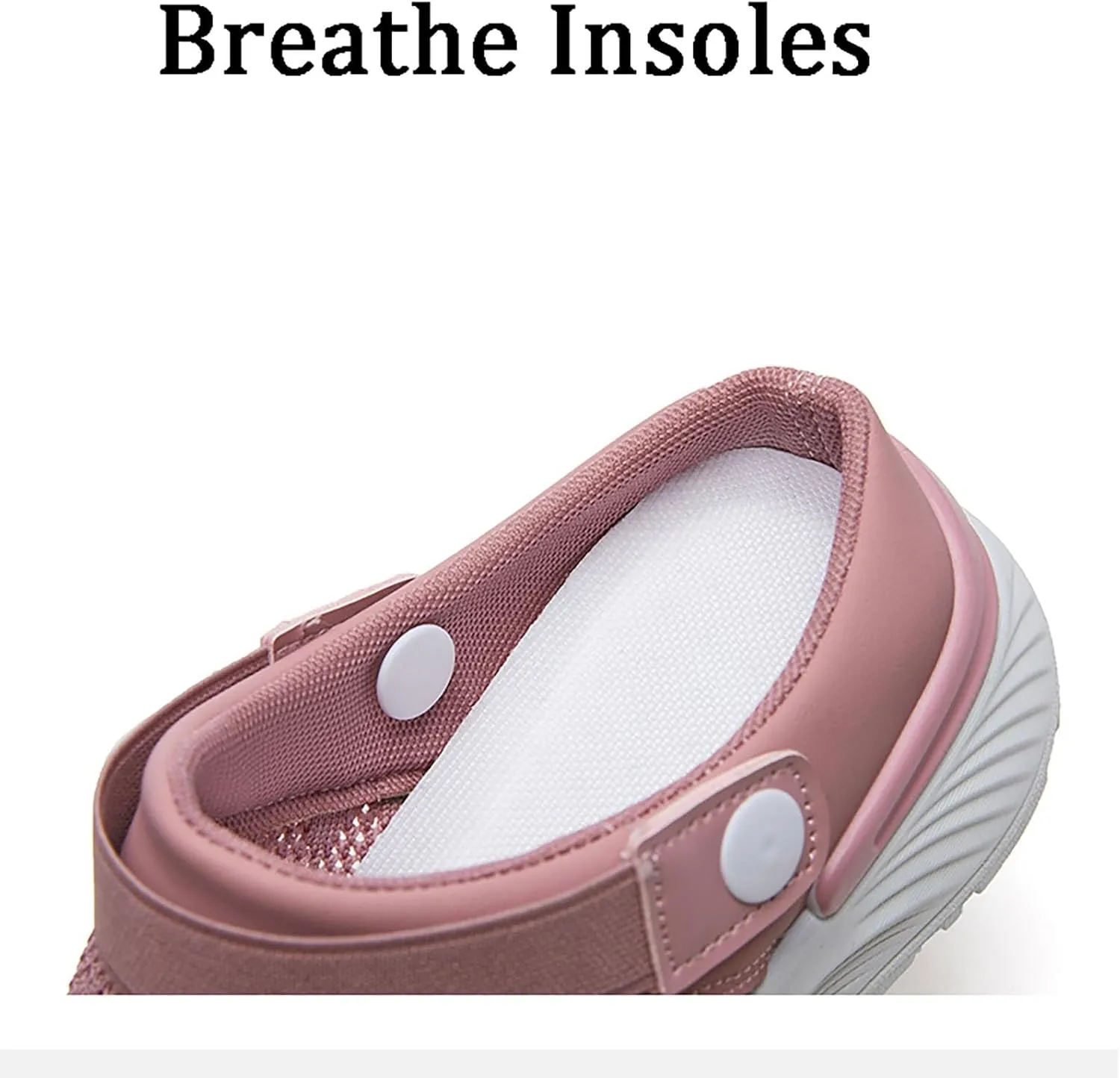 Women's Shoes mesh Breathable Soft Sole Mules Fashion Knitted Slip on Lightweight Walking Shoes