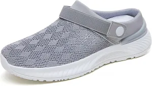 Women's Shoes mesh Breathable Soft Sole Mules Fashion Knitted Slip on Lightweight Walking Shoes