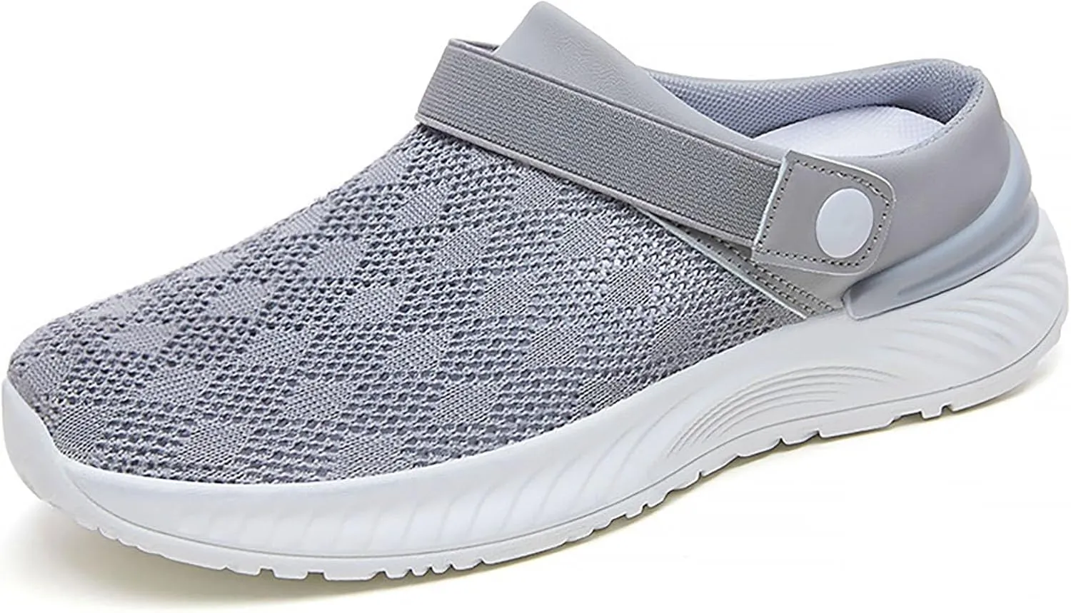 Women's Shoes mesh Breathable Soft Sole Mules Fashion Knitted Slip on Lightweight Walking Shoes