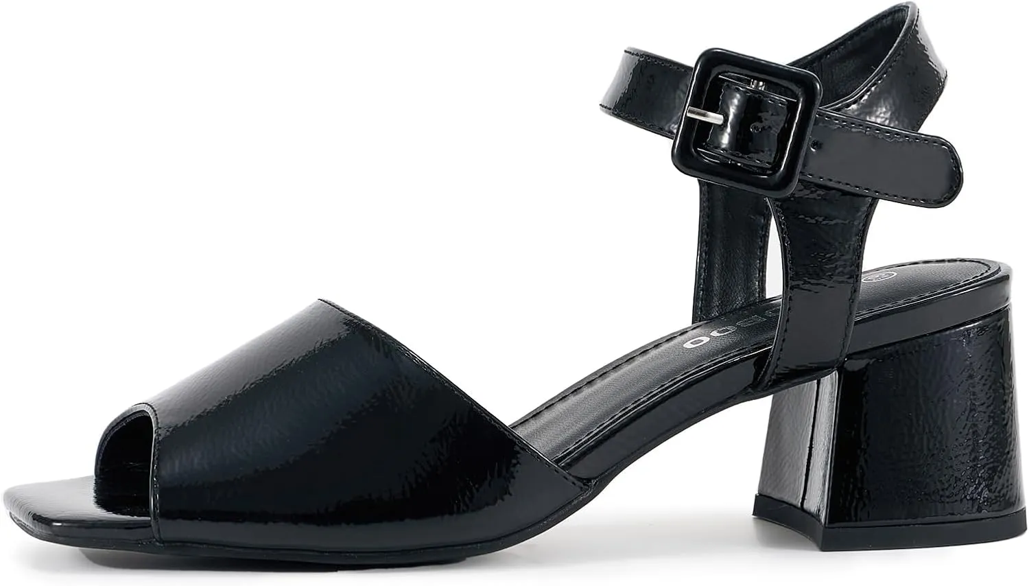 Women's Short Chunky Block Heels Strappy Heel Sandals with Square Toe Casual Dress Shoes
