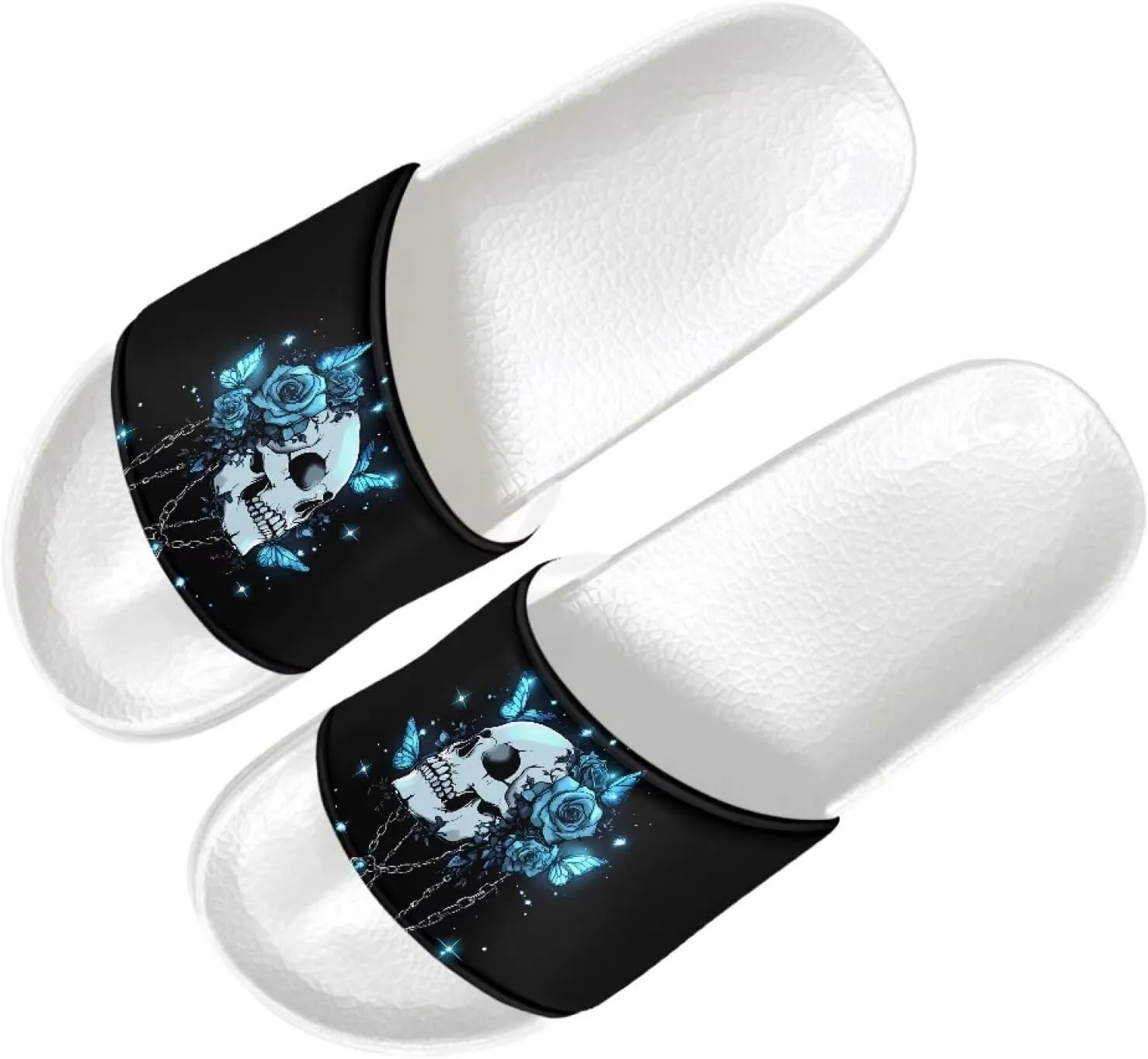 Women's Shower Shoes Fashion Non-Slip Bathroom Bedroom Sandals Slip On House Slides Lightweight Indoor Outdoor Sandals SizeUS 6-13.5