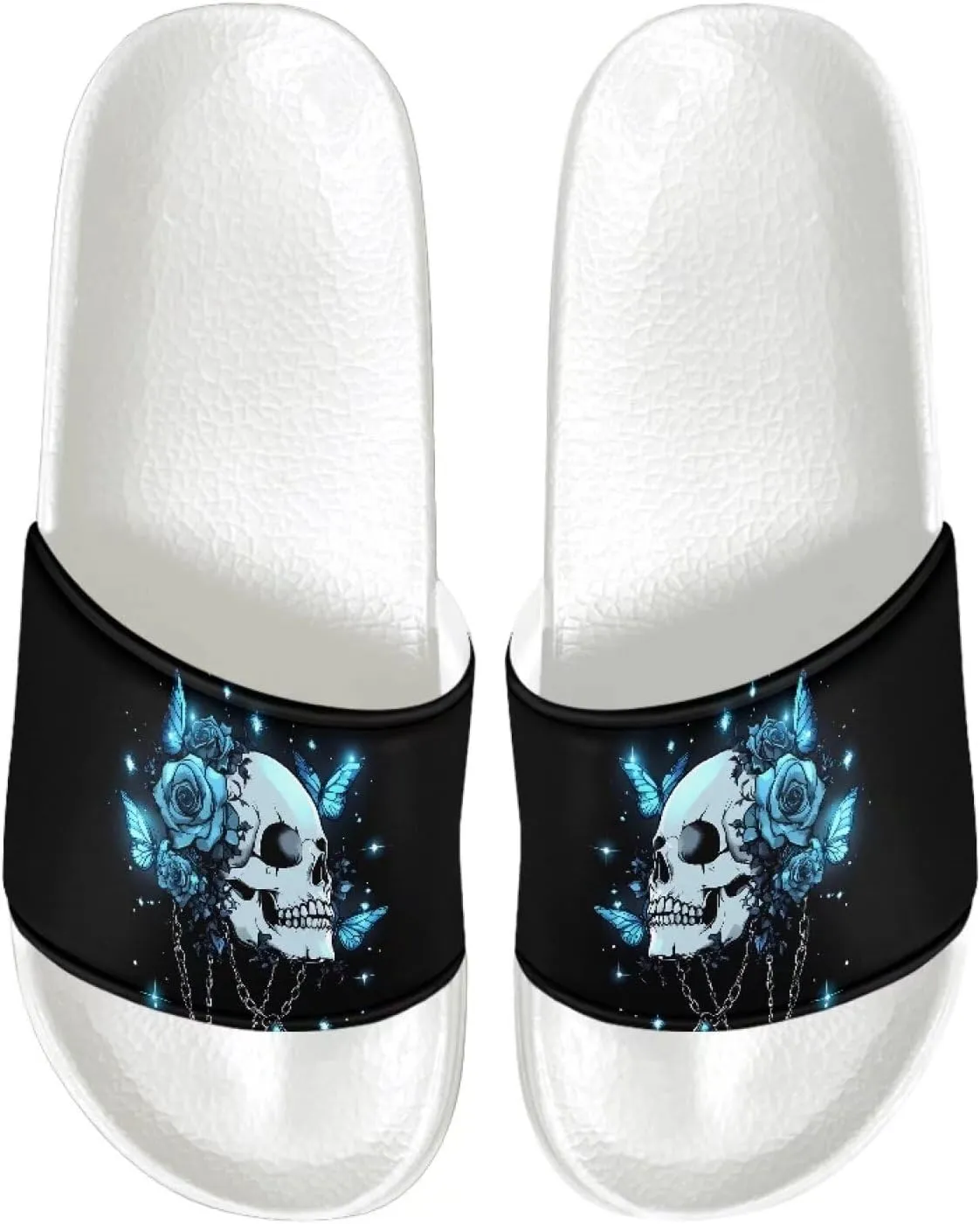 Women's Shower Shoes Fashion Non-Slip Bathroom Bedroom Sandals Slip On House Slides Lightweight Indoor Outdoor Sandals SizeUS 6-13.5