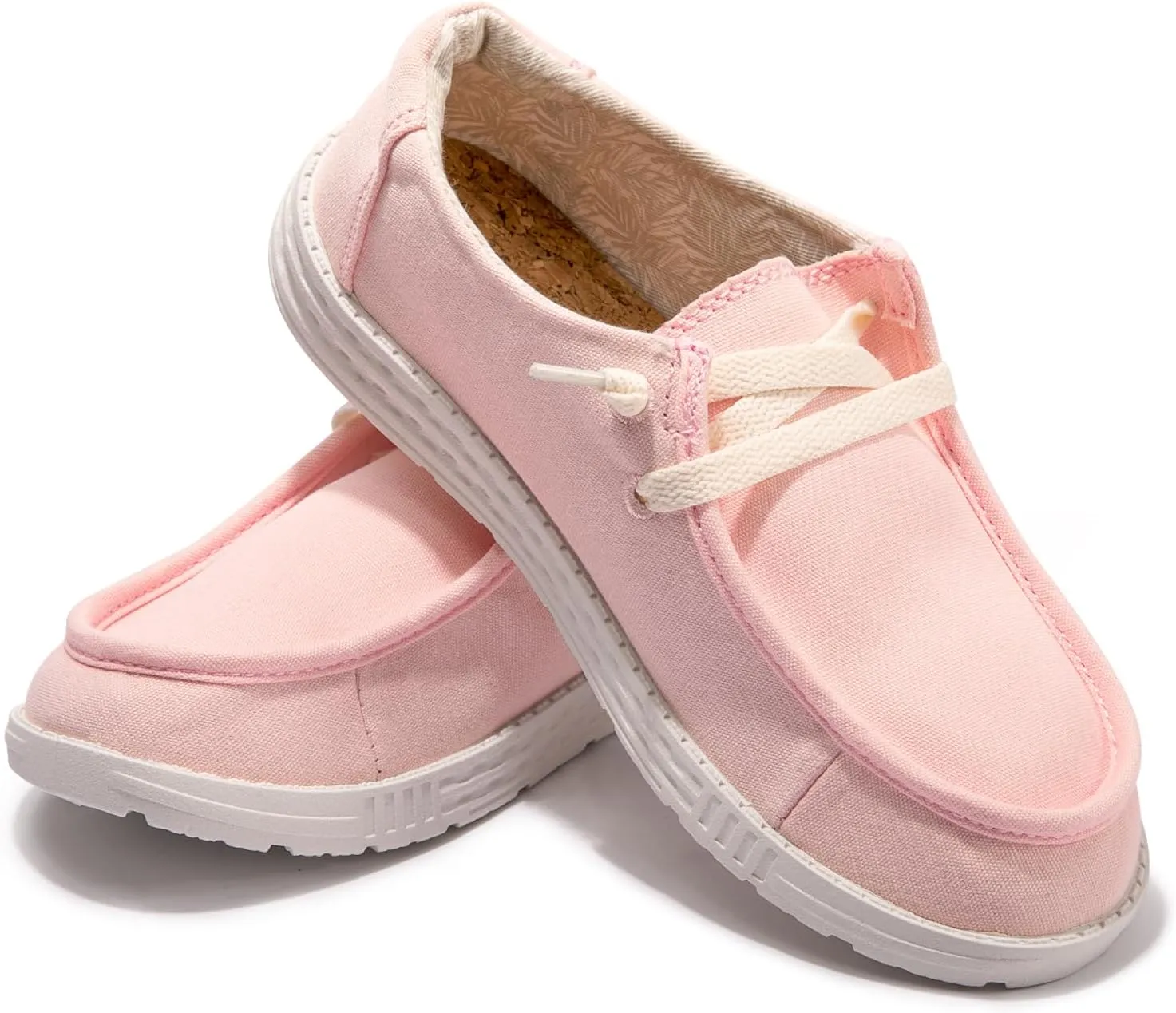 Women's Slip On Canvas Loafers - Breathable Low Top Casual Sneakers for Walking, Outdoor & Travel - Anti-Slip Comfort Shoes with Lightweight EVA Sole