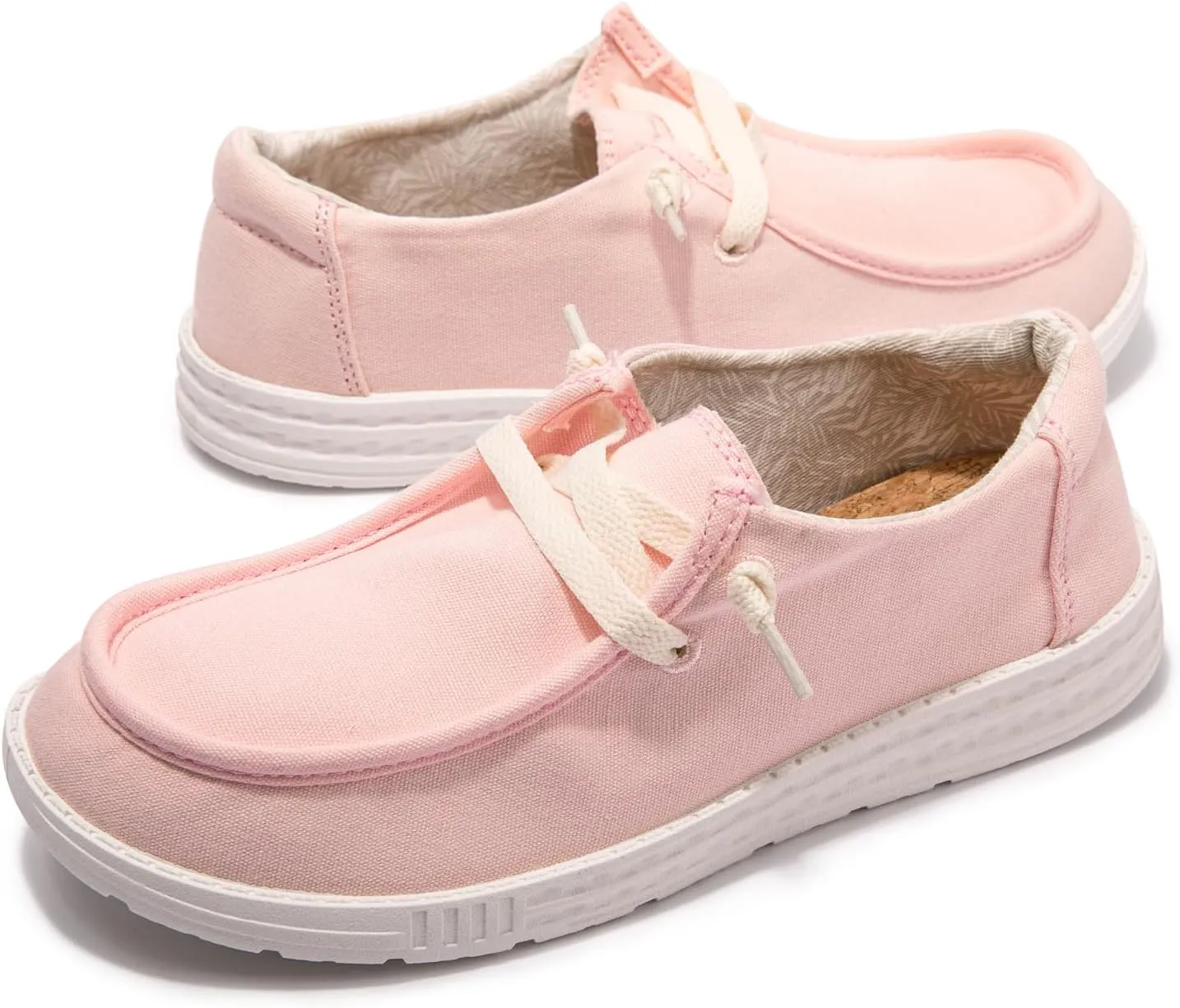 Women's Slip On Canvas Loafers - Breathable Low Top Casual Sneakers for Walking, Outdoor & Travel - Anti-Slip Comfort Shoes with Lightweight EVA Sole