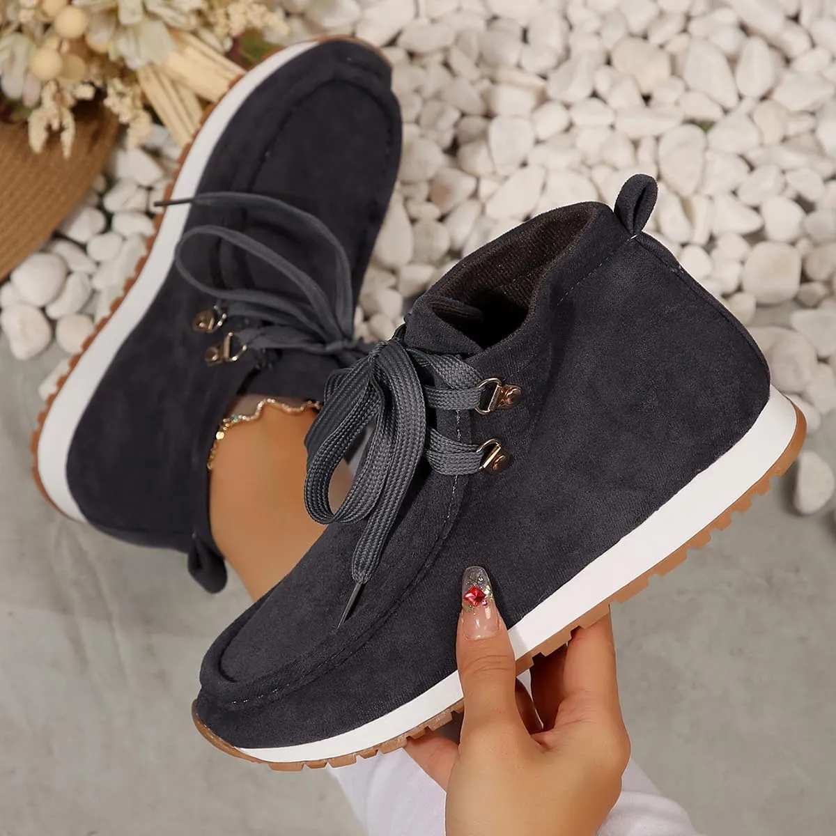 Women's Slip On Loafers Comfort Moccasins Shoes Non-Slip Thick Sole Comfort Fashion Wide Low Top Loafers