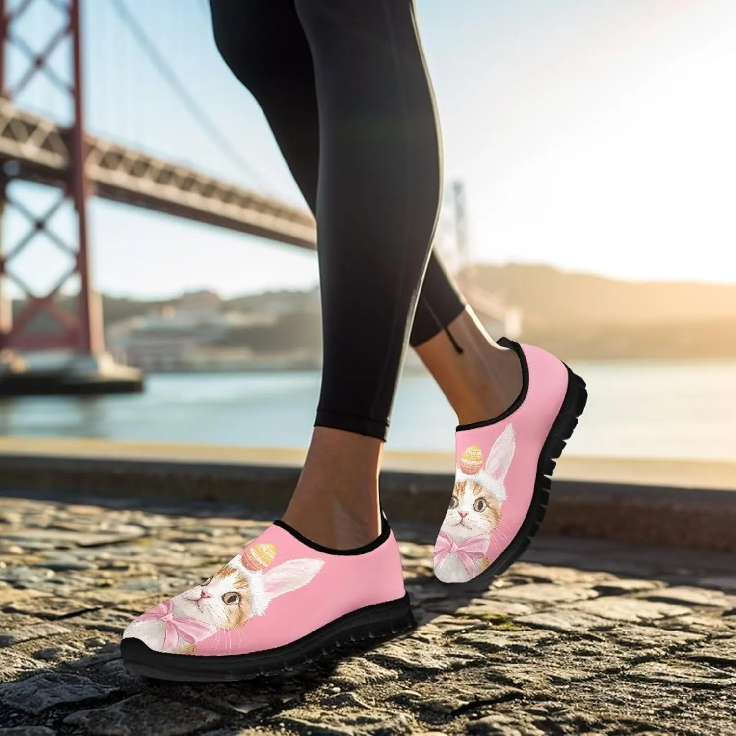 Women's Slip On Loafers Soft-Soled Casual Walking Shoe Lightweight Non Slip Outdoor Sports Running Sneakers US 5.5-11.5
