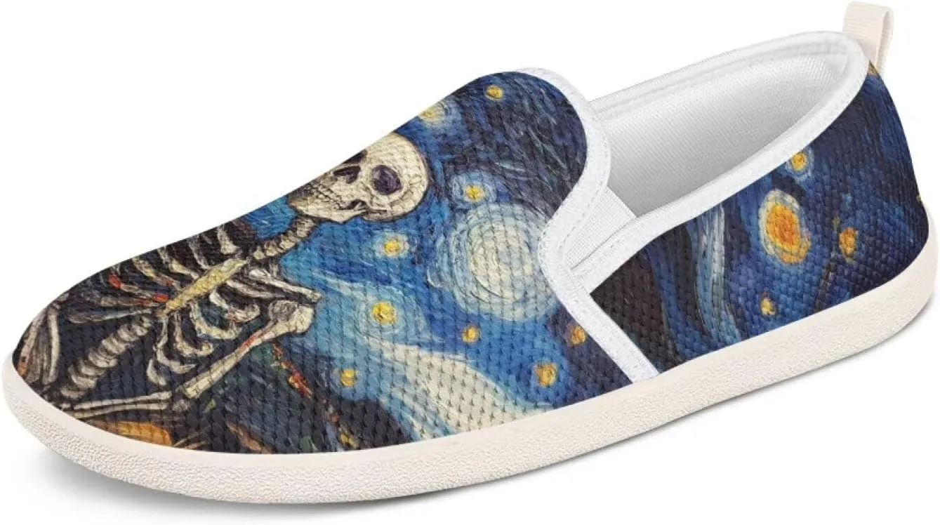 Womens Slip on Shoes Casual Wide Women's Shoes Flats White Sole