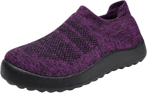 Womens Slip on Walking Shoes Comfort Lightweight Mens Running Shoes Wide Width Casual Shoes for Fall Chunky Sneakers Black Tennis Shoe Loafers Shoe
