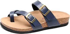 Women's Slippers,Men's and Women's Cork Mules Color-blocked Summer Shoes Open-toe Couple Flip flops Beach Soft Sandals