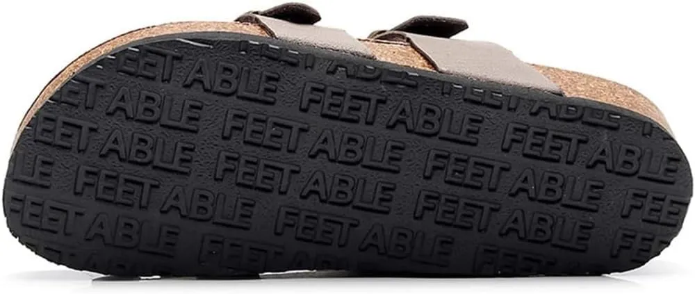 Women's Slippers,Men's and Women's Cork Mules Color-blocked Summer Shoes Open-toe Couple Flip flops Beach Soft Sandals