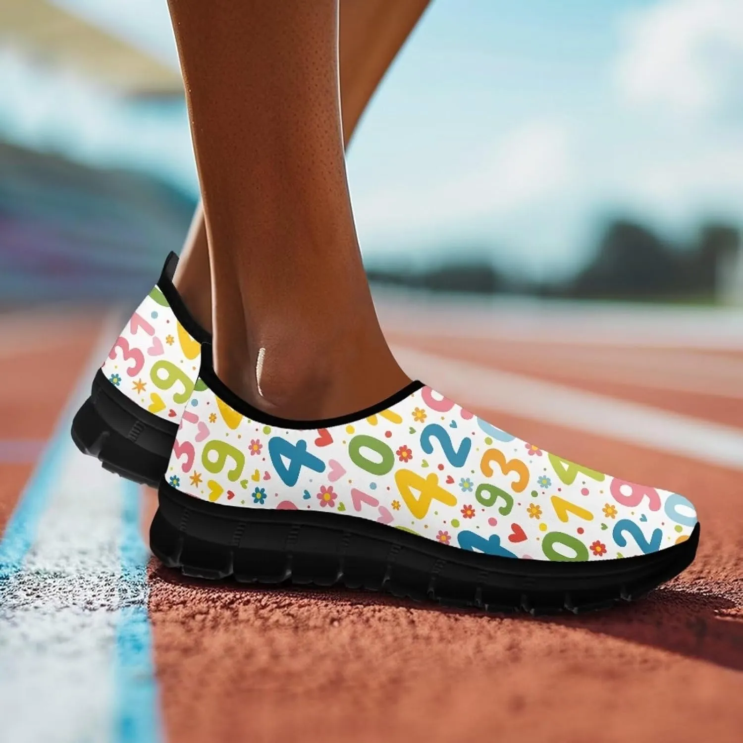 Women's Sneakers Casual Low Top Running Sneaker Flat Breathable Loafers Comfortable Slip On Holiday Shoes for Womens