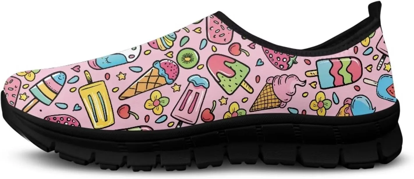 Women's Sneakers Casual Low Top Running Sneaker Flat Breathable Loafers Comfortable Slip On Holiday Shoes for Womens
