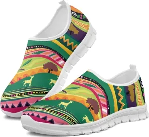 Women's Sneakers Casual Low Top Running Sneaker Flat Loafers Breathable Comfortable Slip On Holiday Shoes for Womens