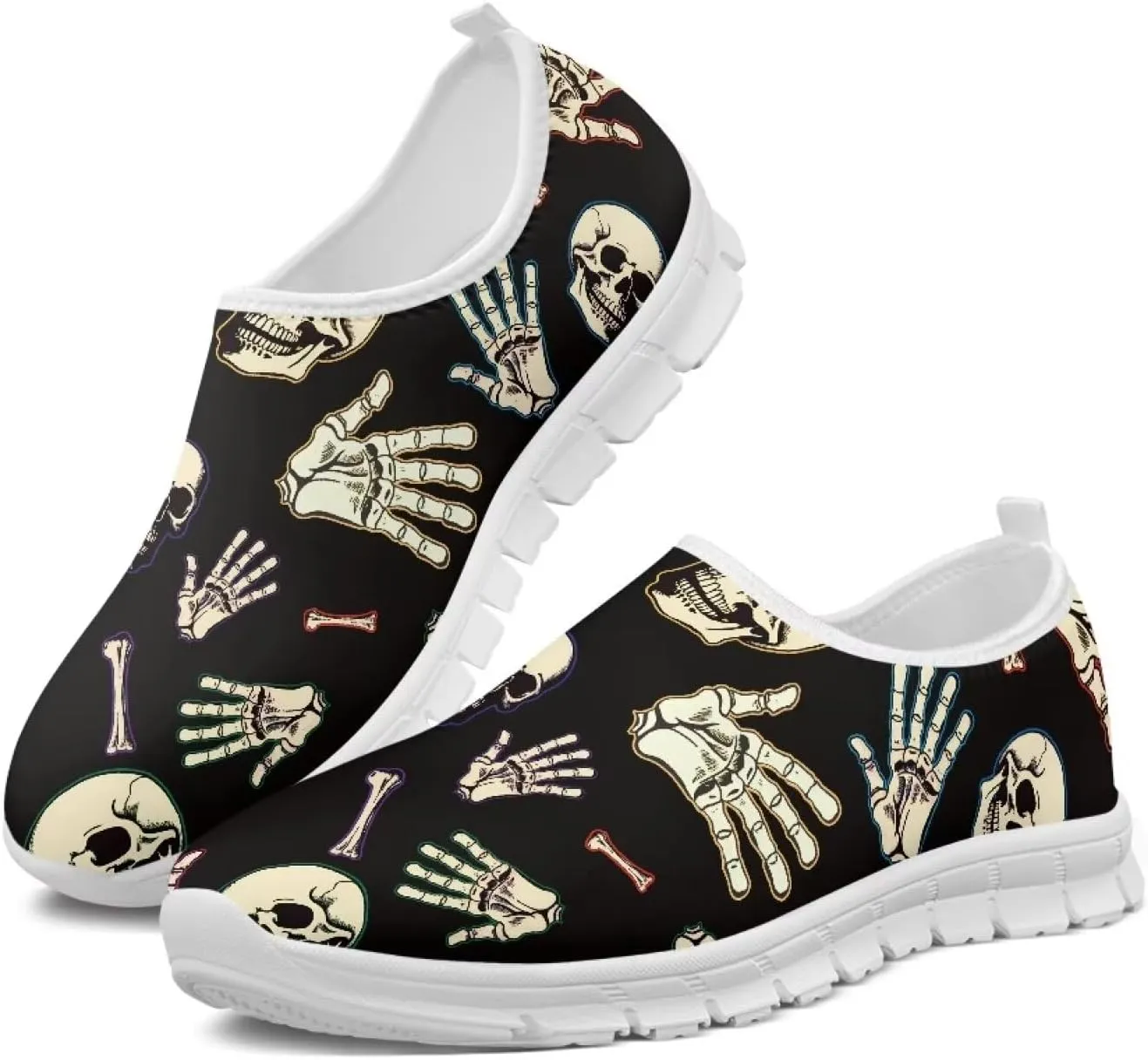 Women's Sneakers Casual Low Top Running Sneaker Flat Loafers Breathable Comfortable Slip On Holiday Shoes for Womens