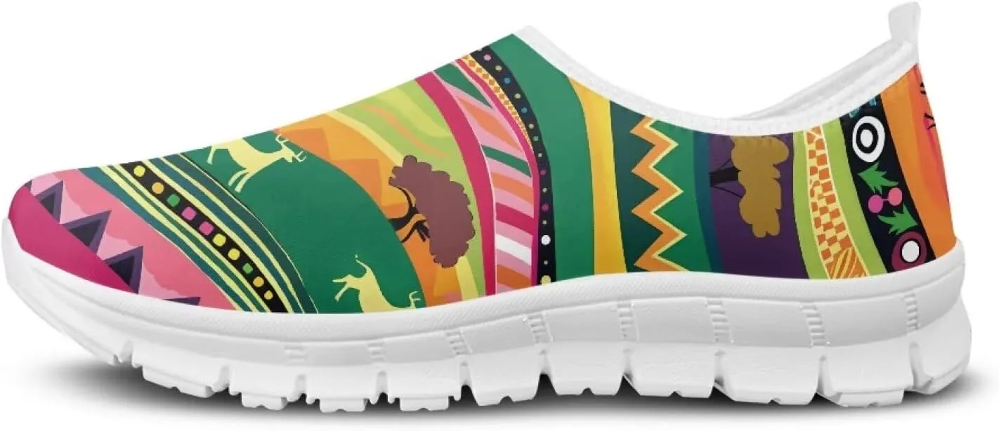 Women's Sneakers Casual Low Top Running Sneaker Flat Loafers Breathable Comfortable Slip On Holiday Shoes for Womens