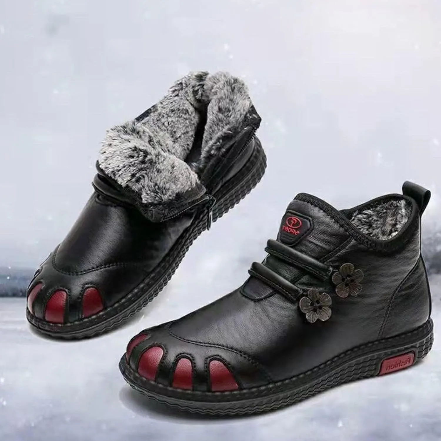 Women's Snow Boots 𝐖aterproof Insulated Winter Walking Shoes For Men Winter Boots for Women Wide Calf Shoes