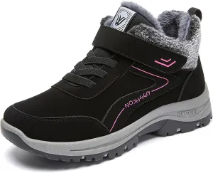Womens Snow Boots Winter Shoes with Warm Fur Lined Waterproof Thermal Ankle Booties Comfortable Outdoor Anti Slip Shoe Hook Loop