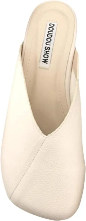 Women's Square Toe Mule Sandals, Soft Ultra-fine Fiber, Low Heel, Outdoor Walking, Backless Sandals, Slippers