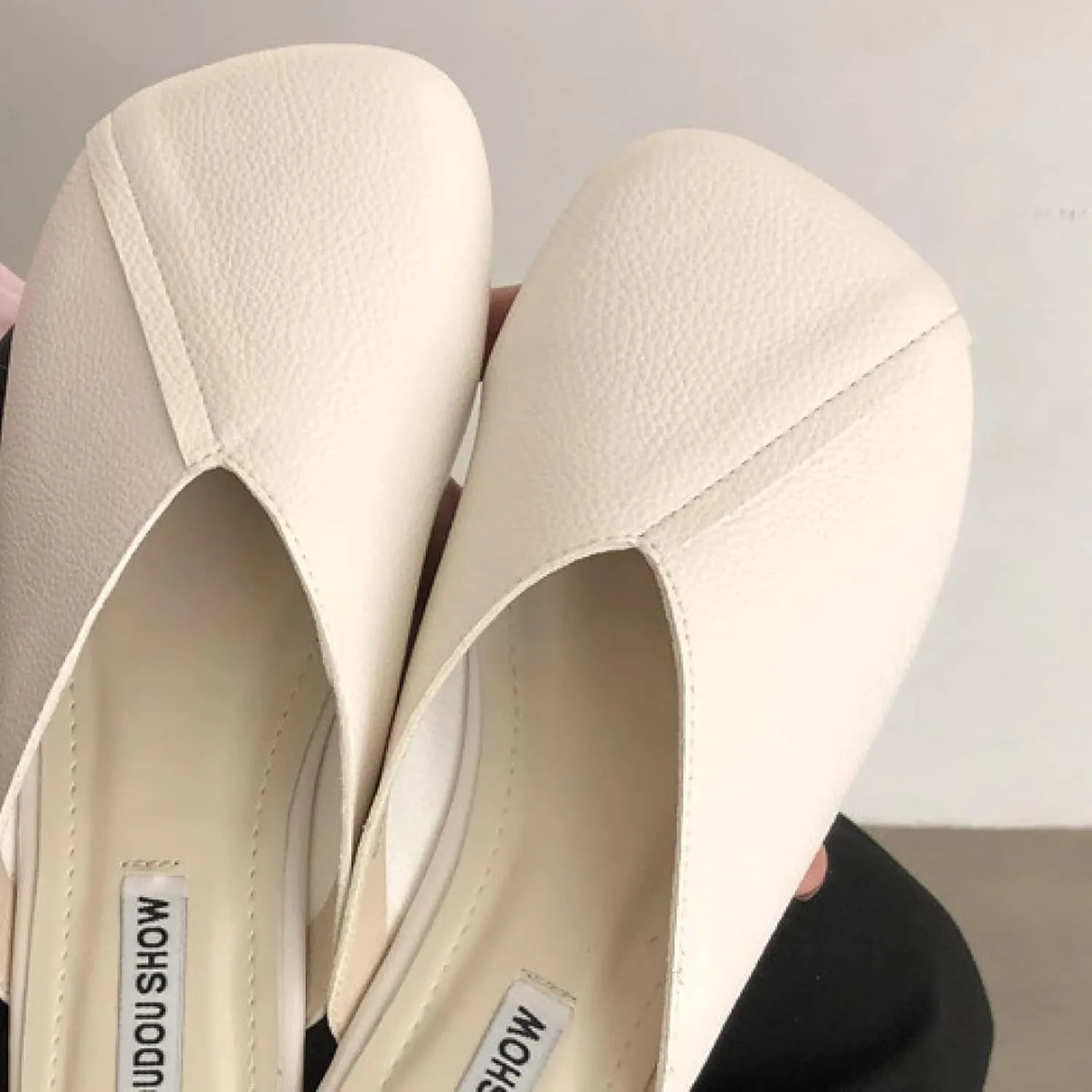 Women's Square Toe Mule Sandals, Soft Ultra-fine Fiber, Low Heel, Outdoor Walking, Backless Sandals, Slippers