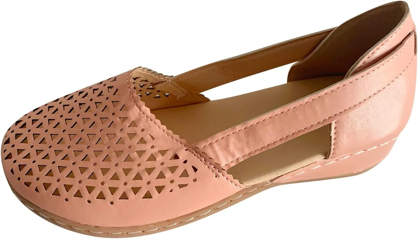 Women's Summer 2025 Orthopedic Fisherman Sandals - Black Mesh Wedge Slip-Ons with Arch Support