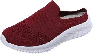 Womens Summer Breathable Mesh Slippers Mens Casual Shoes Walking Men's Casual Dress Shoes Men's Fashion Sneakers White Tennis Shoe Loafers Casual Slip On