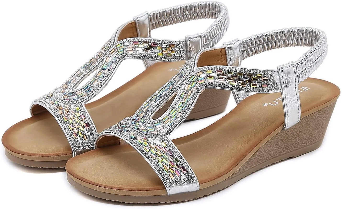 Women's Summer Sandals Beach Bohemian Beaded Ankle Walking Strap Casual Flip Flops Ladies Sexy Flats Comfortable Shoes