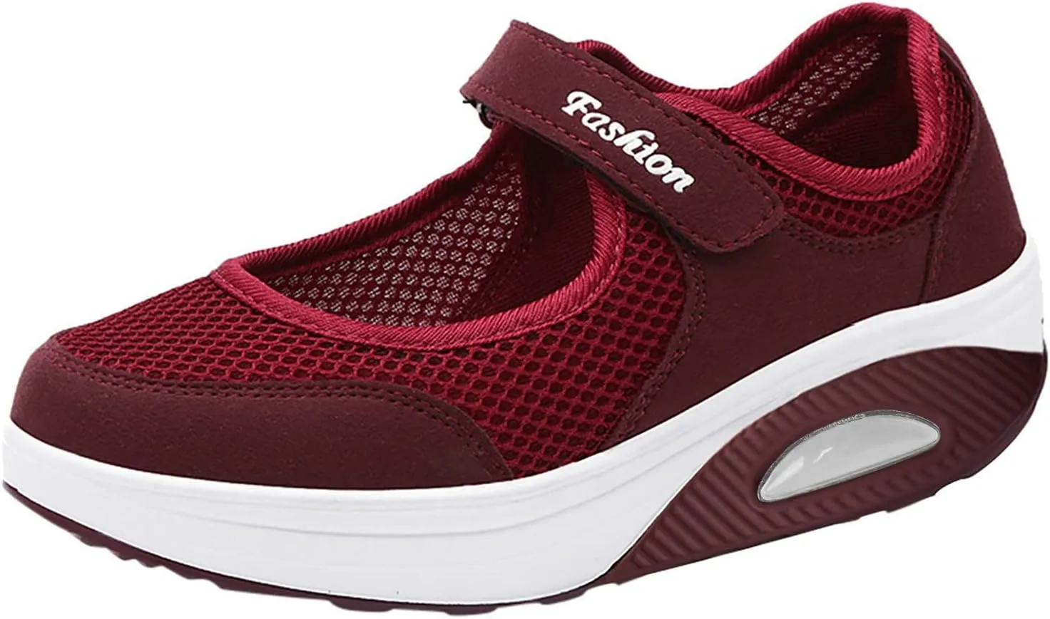 Women's Walking Shoes Orthotic Walking Sneakers Wide Width Non-Slip Sneakers Adjustable Breathable Platform Mesh Sandals