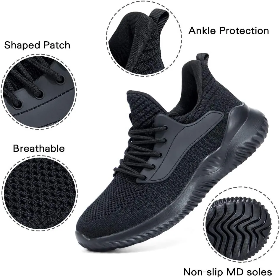 Womens Walking Shoes - Slip On Tennis Running Shoes Memory Foam Lightweight Work Sneakers for Indoor Outdoor Gym