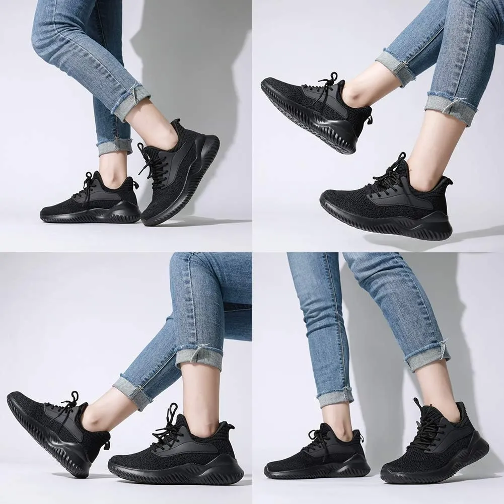 Womens Walking Shoes - Slip On Tennis Running Shoes Memory Foam Lightweight Work Sneakers for Indoor Outdoor Gym