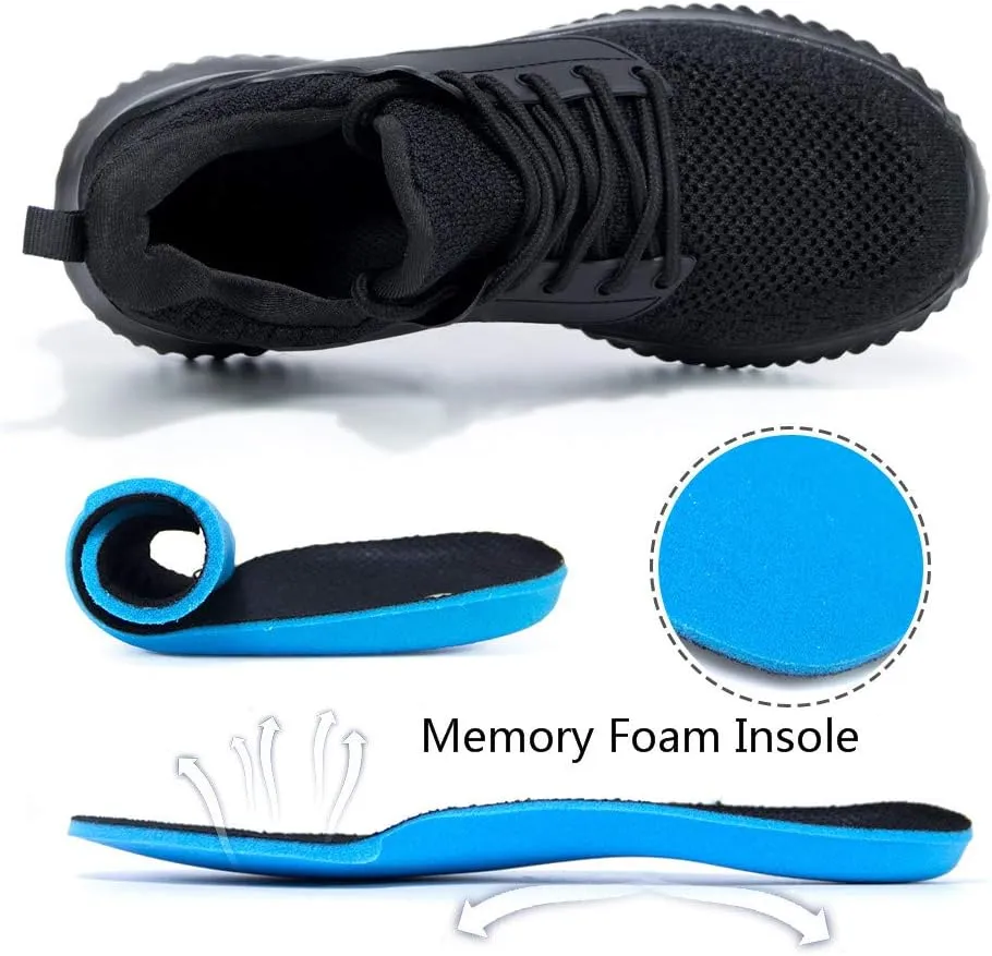 Womens Walking Shoes - Slip On Tennis Running Shoes Memory Foam Lightweight Work Sneakers for Indoor Outdoor Gym