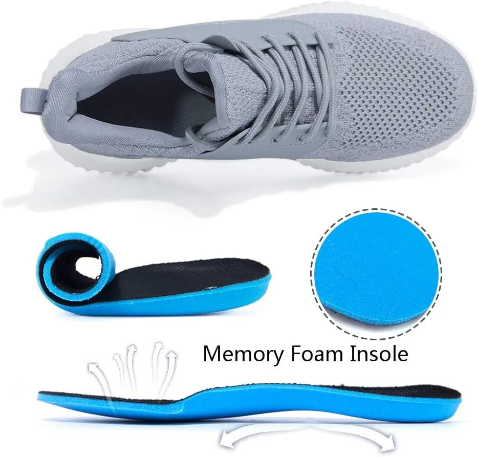 Womens Walking Shoes - Slip On Tennis Running Shoes Memory Foam Lightweight Work Sneakers for Indoor Outdoor Gym