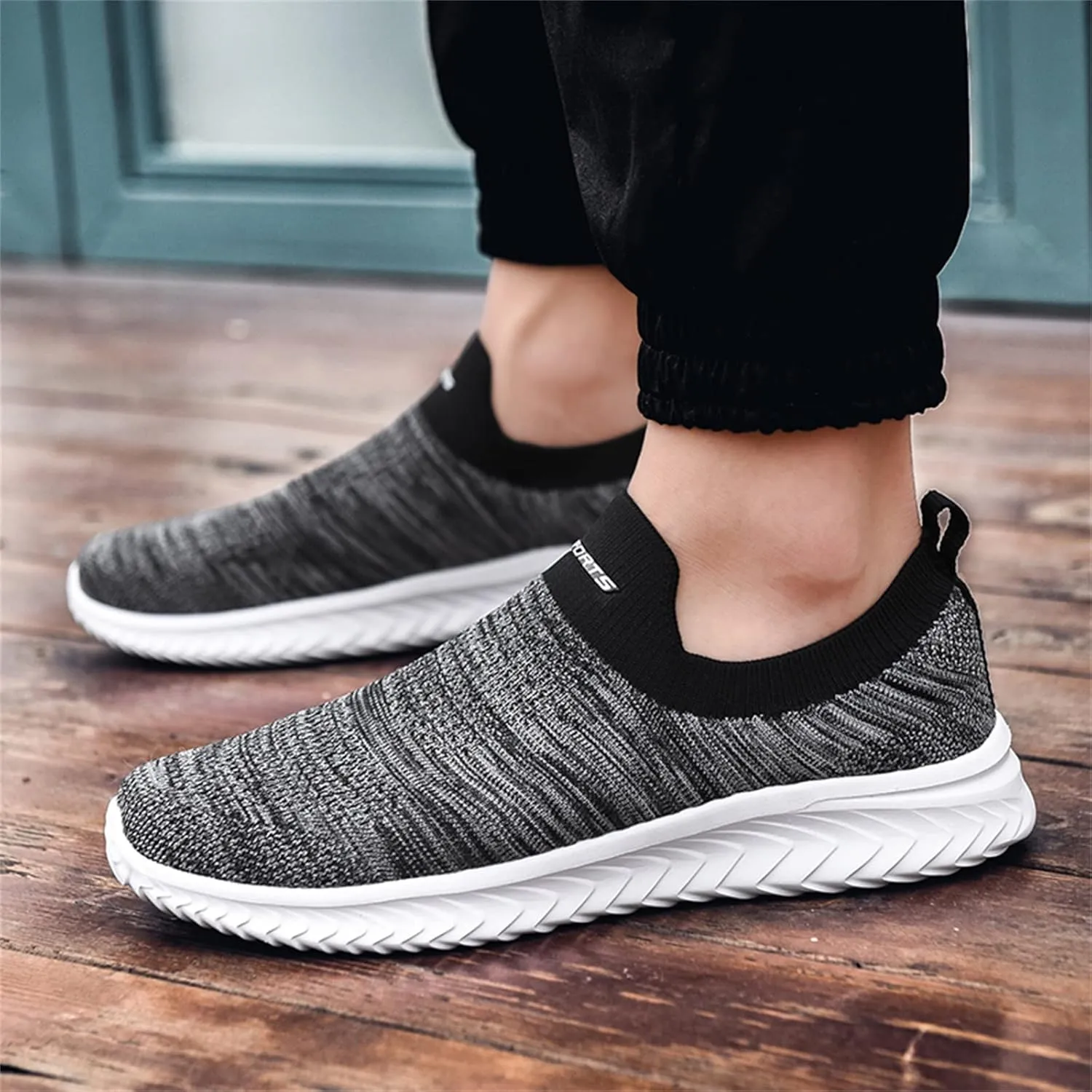 Womens Walking Shoes Sock Casual Ladies Fashion Sneakers Walking Shoes Women Lightweight Casual Shoes Trendy Platform Sneakers Slip On Tennis Shoe Cross Trainer Shoe