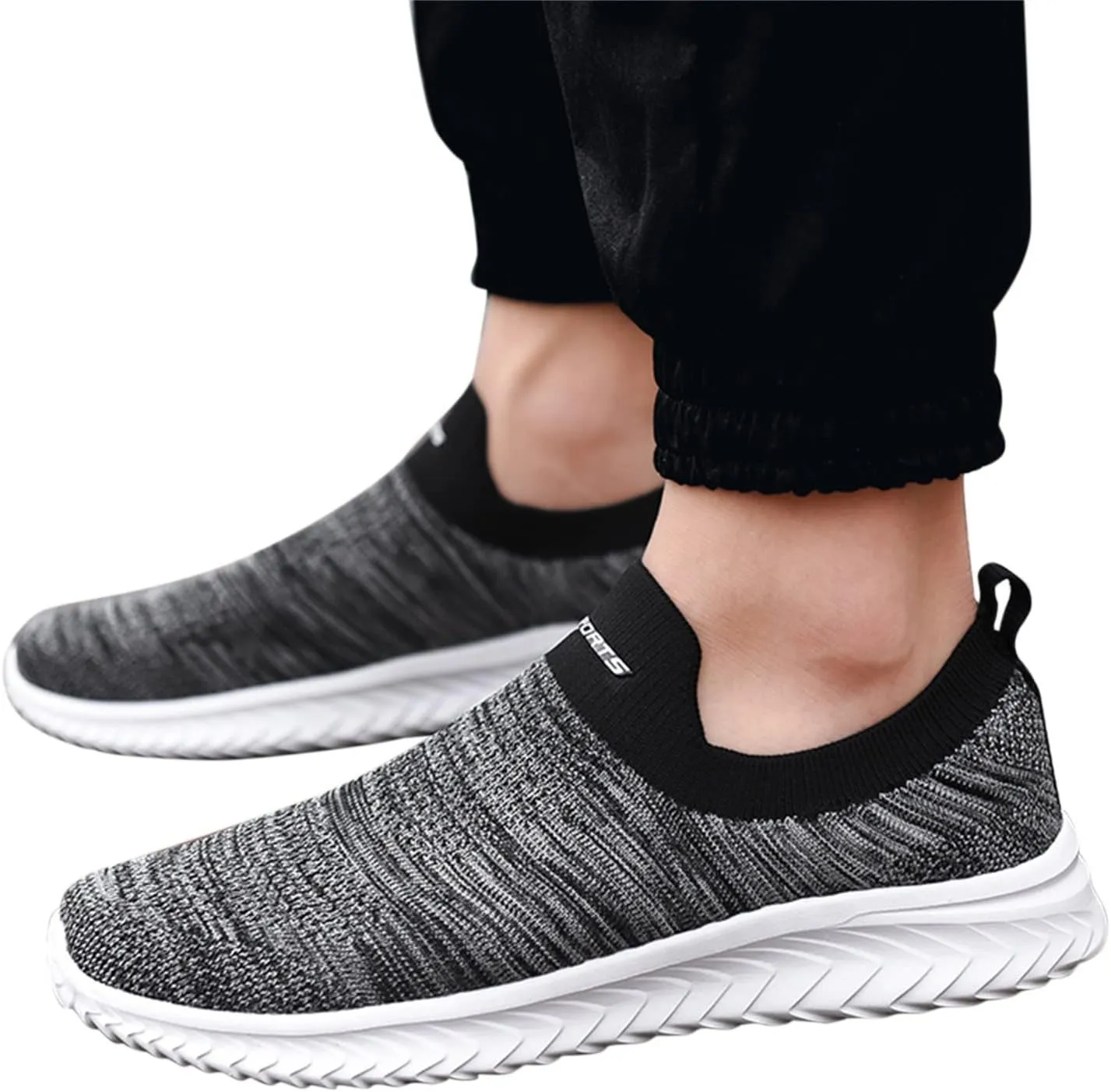 Womens Walking Shoes Sock Casual Ladies Fashion Sneakers Walking Shoes Women Lightweight Casual Shoes Trendy Platform Sneakers Slip On Tennis Shoe Cross Trainer Shoe