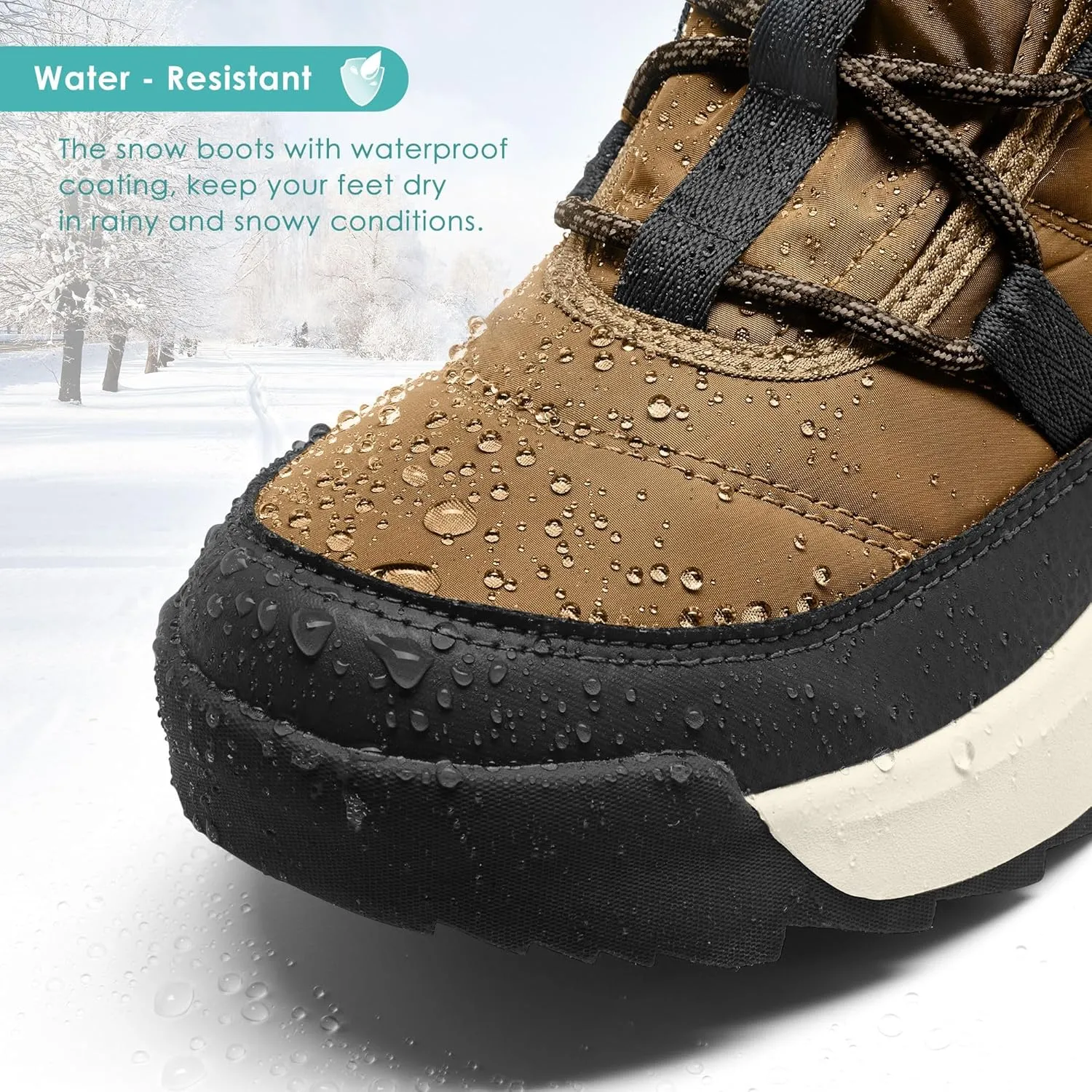 Women's Warm Snow Boots Cold Weather Winter Boots Fur Lined Comfortable Lightweight