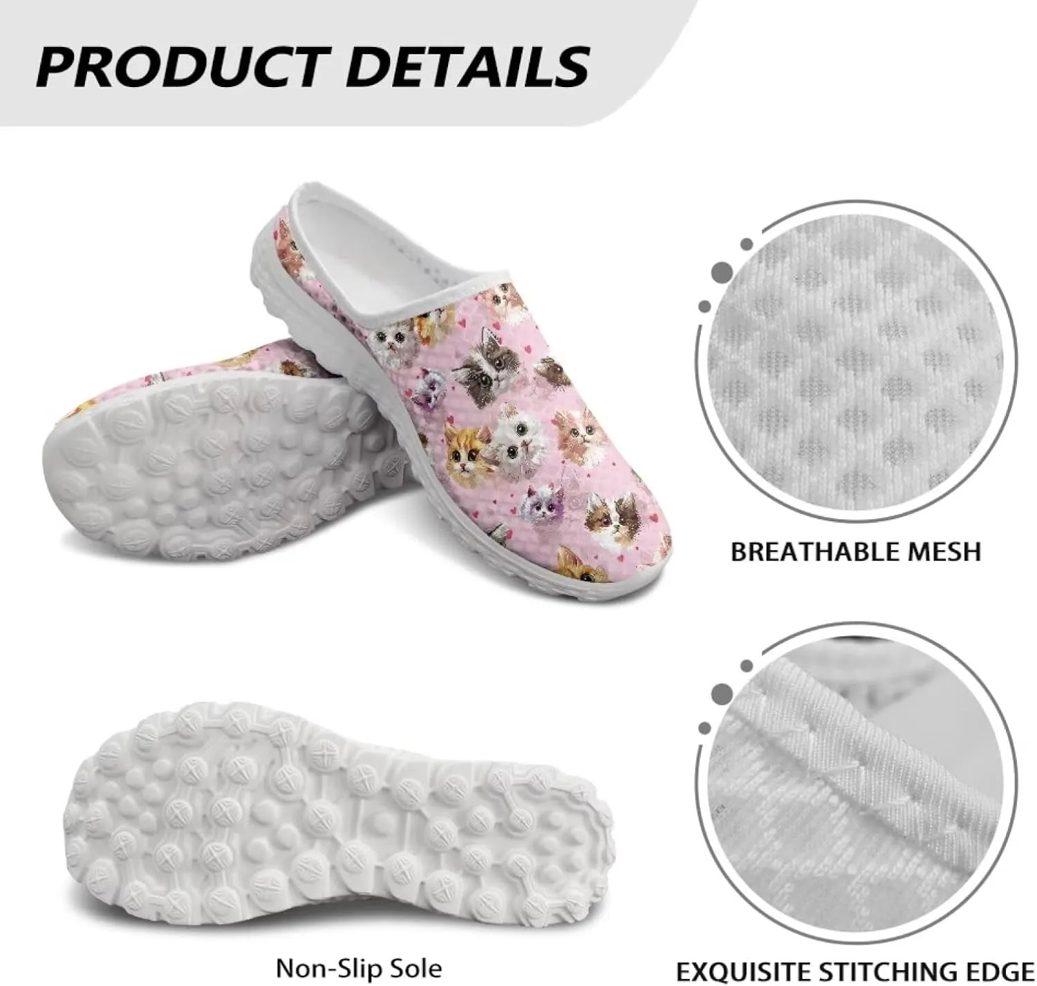 Womens Water Shoes Slip On Barefoot Aqua Shoes Women's Mules Clogs Mesh Flats with Non Slip Sole Closed Toe Slide
