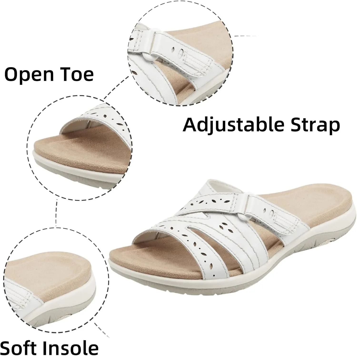 Womens Wide Orthopedic Sandals with Foot Support for Comfortable Walking Arch Supported Design Edge Dressy Low Heel Support Casual Slip on Summer 2025 Flip Flops Shoes Wedge
