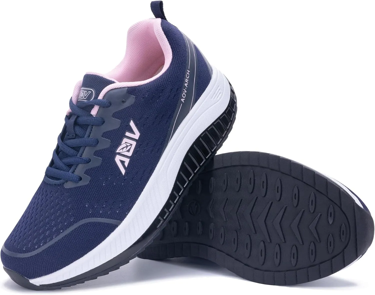 Womens Wide Walking Shoes with Arch Support Plantar Fasciitis Wide Width Sneakers Comfortable Tennis Orthotic Shoe for Foot Heel Pain Relief US 6.5-11