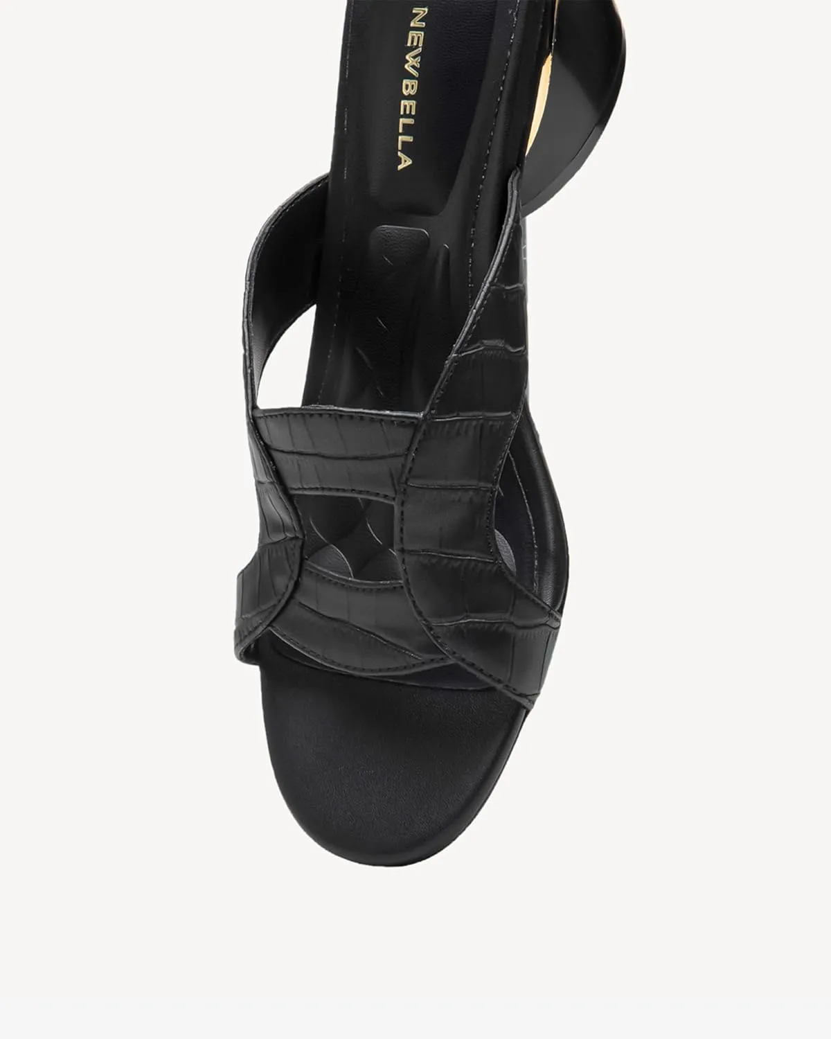 Women's Wide Width Heeled Mules - Round Toe Open-Toe Sandals for Wide Feet, Comfortable Slip-On Dressy Shoes